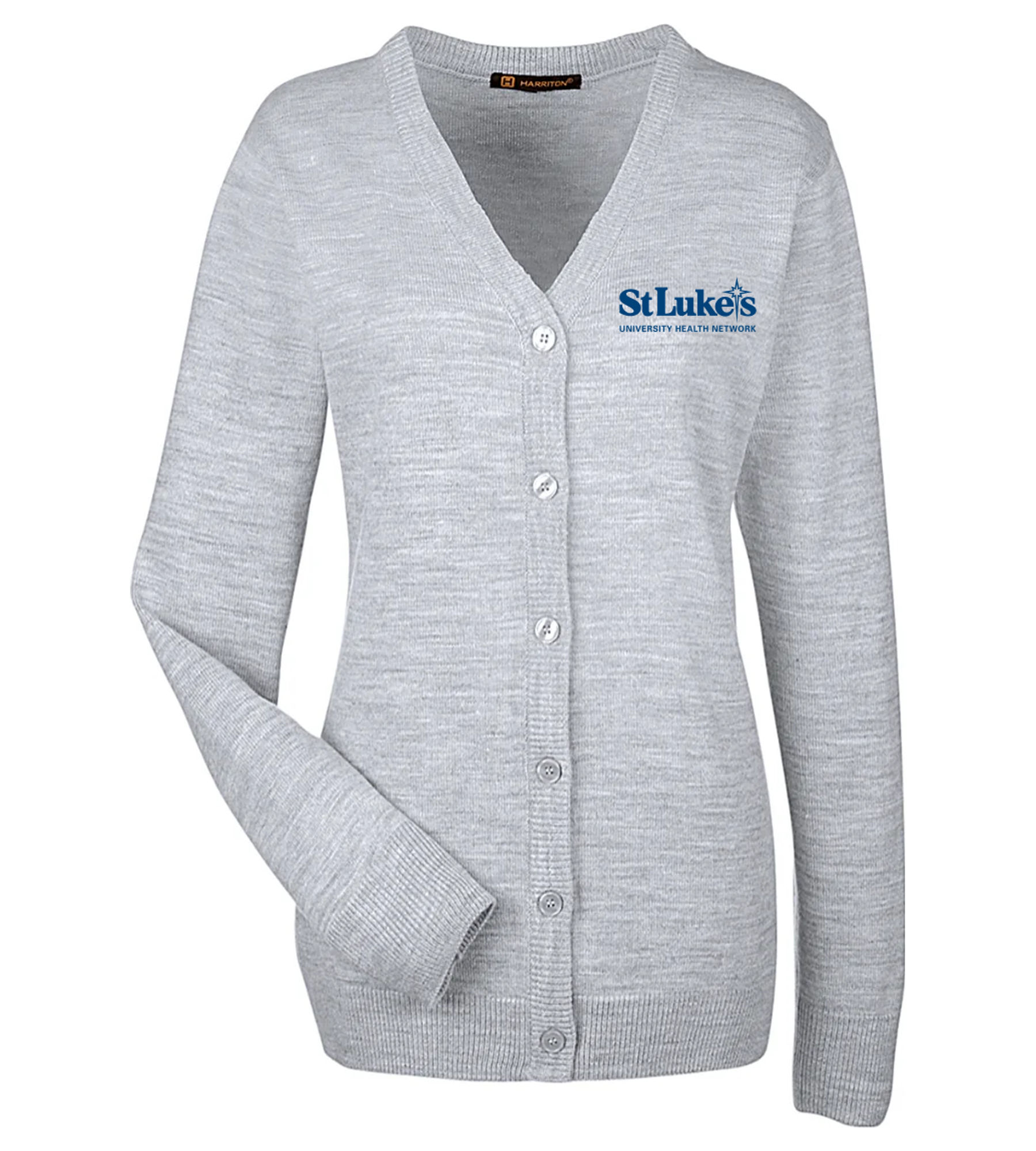 Harriton Ladies Pilbloc V-Neck Button Cardigan Sweater